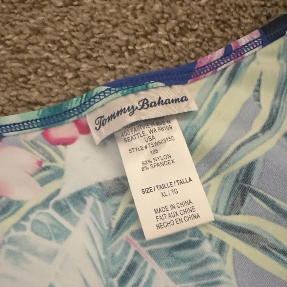 Tommy Bahama Blue Tropical Floral Tank Dress - Picture 2 of 3